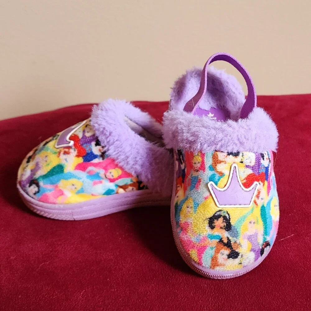 DISNEY Princess Slipper Baby Girl's Slip-On with Strap Purple Size 5/6